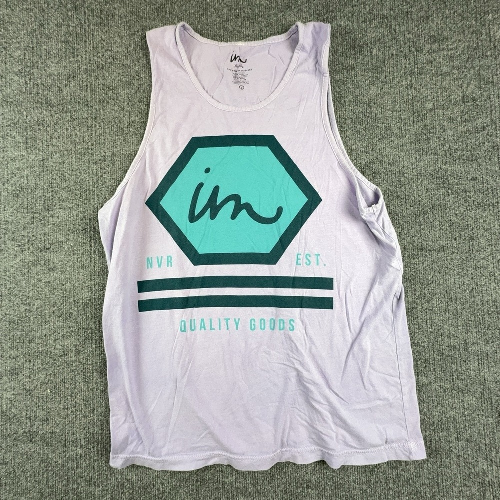 The Underachievers Shirt Mens Large Purple Im Logo Graphic Tank Top NVR EST